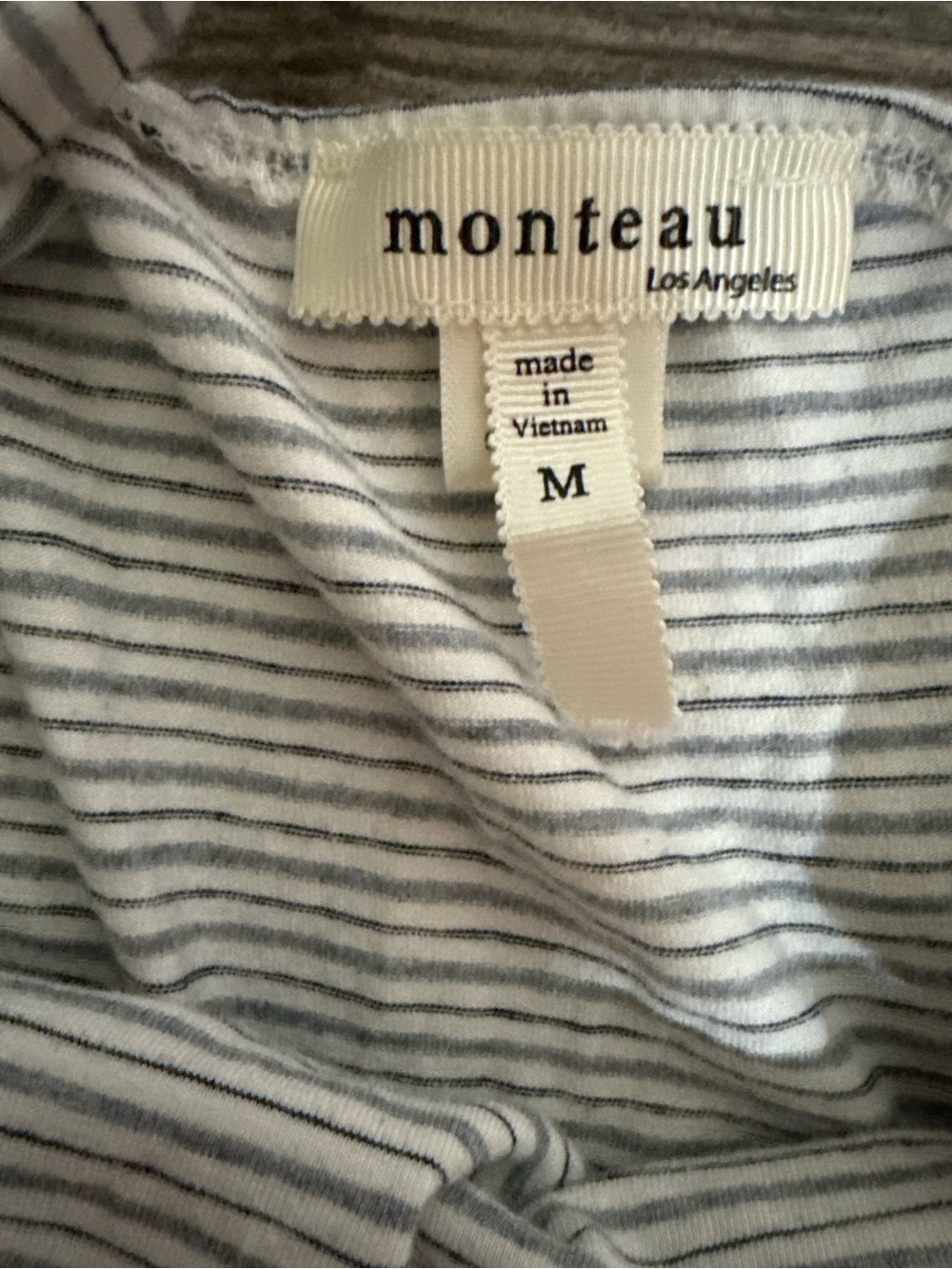 Monteau Los Angeles Striped Wide Leg Jumpsuit Size M - Picture 3 of 6